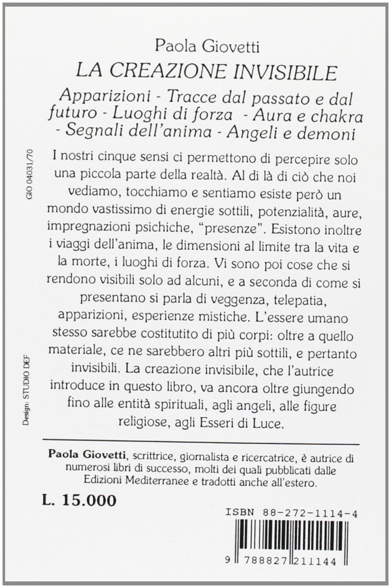 LA CREAZIONE INVISIBILE