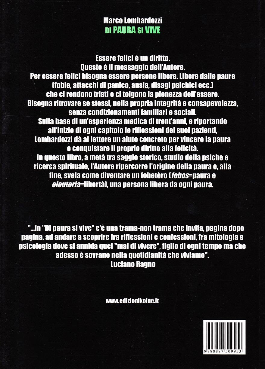 DI PAURA SI VIVE. SEI LIVELLI PER COMPRENDERE E SUPERARE GLI ATTACCHI DI PANICO E LE FOBIE