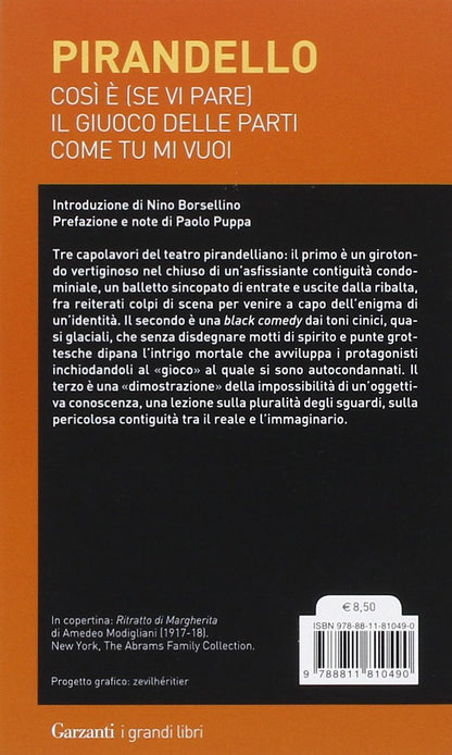 COSÌ È (SE VI PARE)-IL GIUOCO DELLE PARTI-COME TU MI VUOI