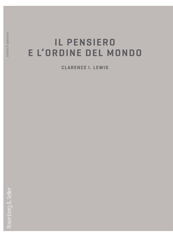 PENSIERO E L'ORDINE DEL MONDO. SCHIZZO DI UNA TEORIA DELLA CONOSCENZA (IL)
