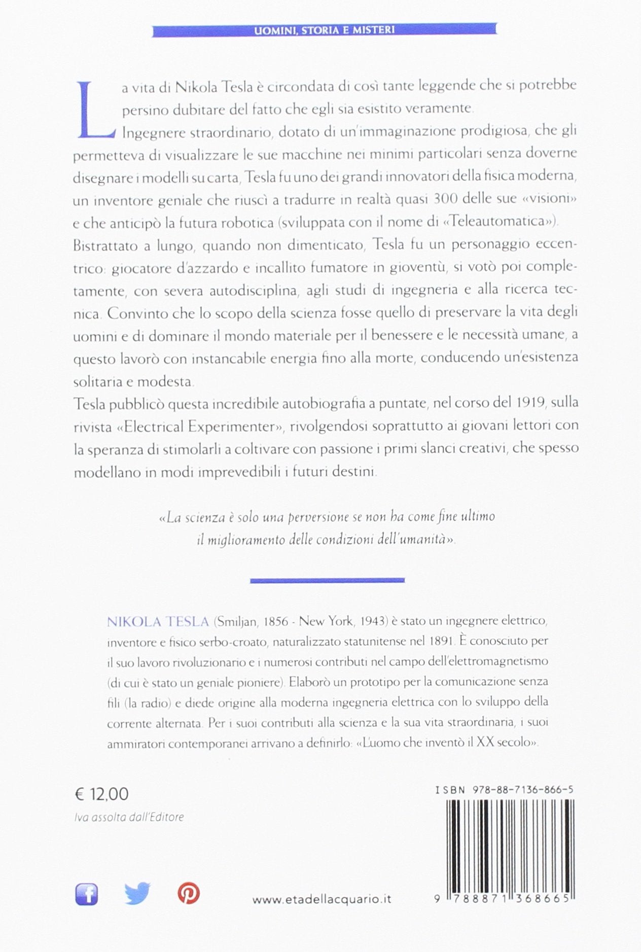 LE MIE INVENZIONI. L'AUTOBIOGRAFIA DI UN GENIO