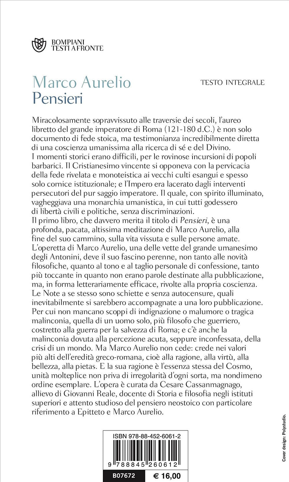 PENSIERI. TESTO GRECO A FRONTE