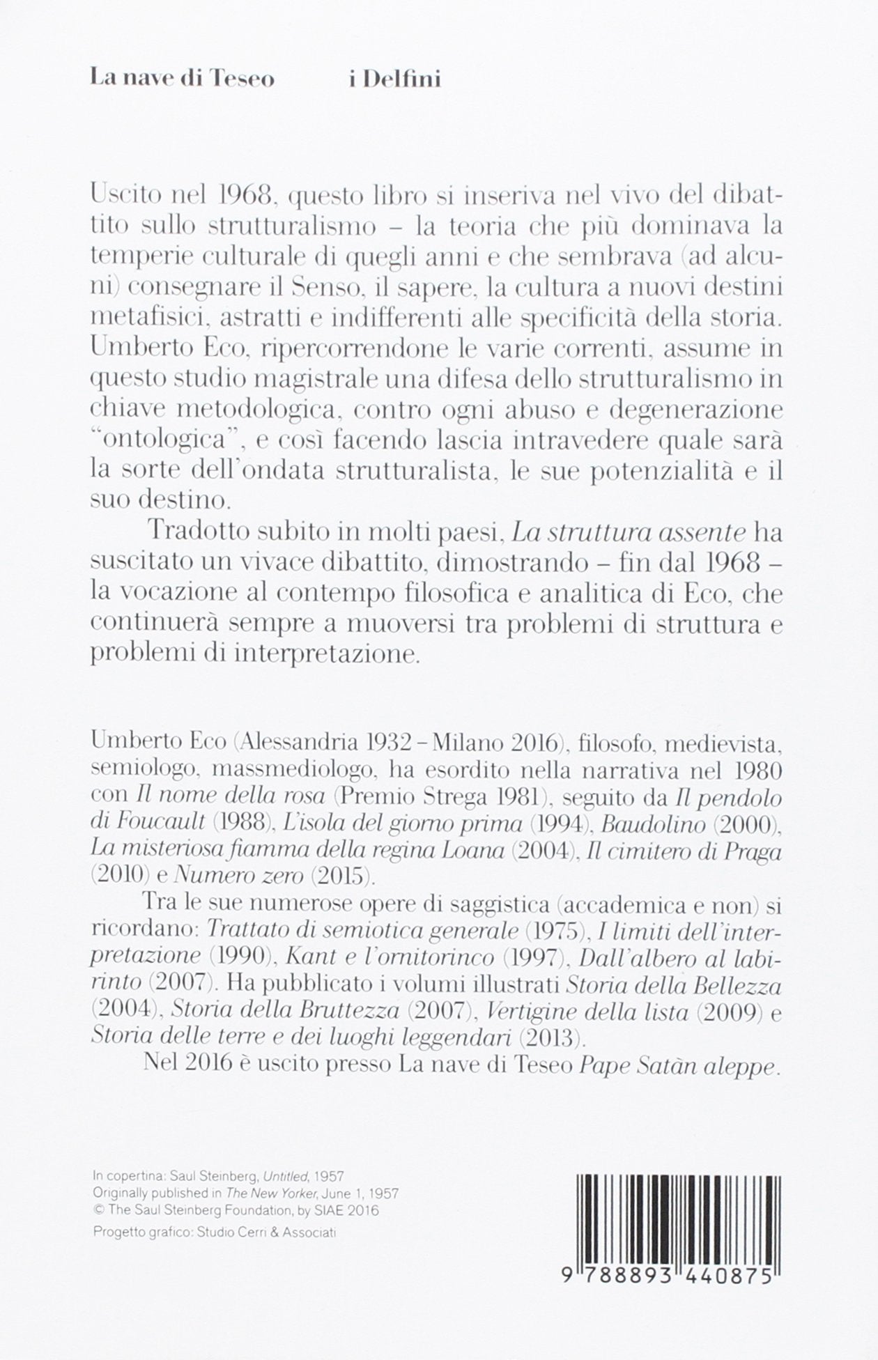LA STRUTTURA ASSENTE. LA RICERCA SEMIOTICA E IL METODO STRUTTURALE
