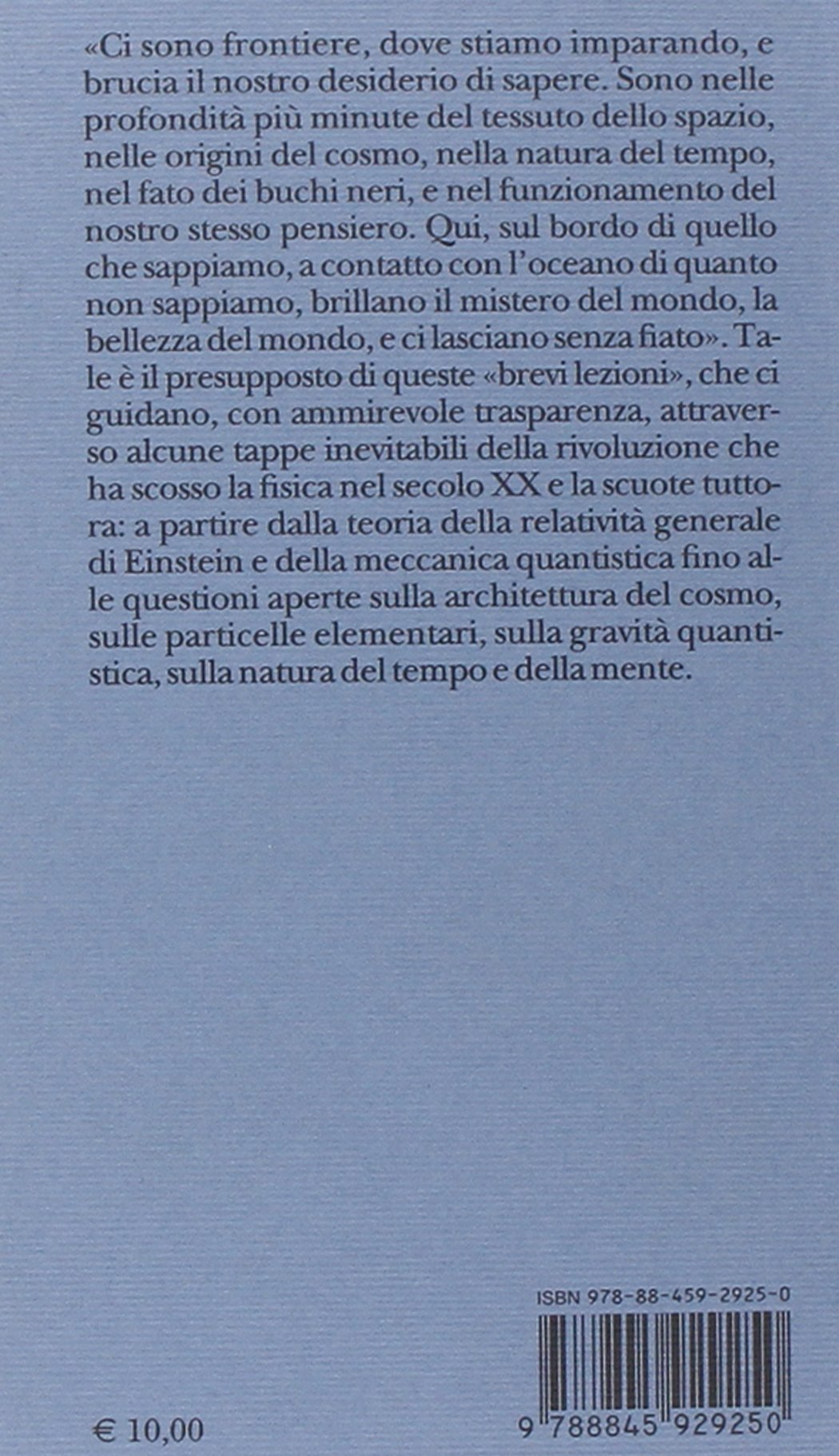 SETTE BREVI LEZIONI DI FISICA