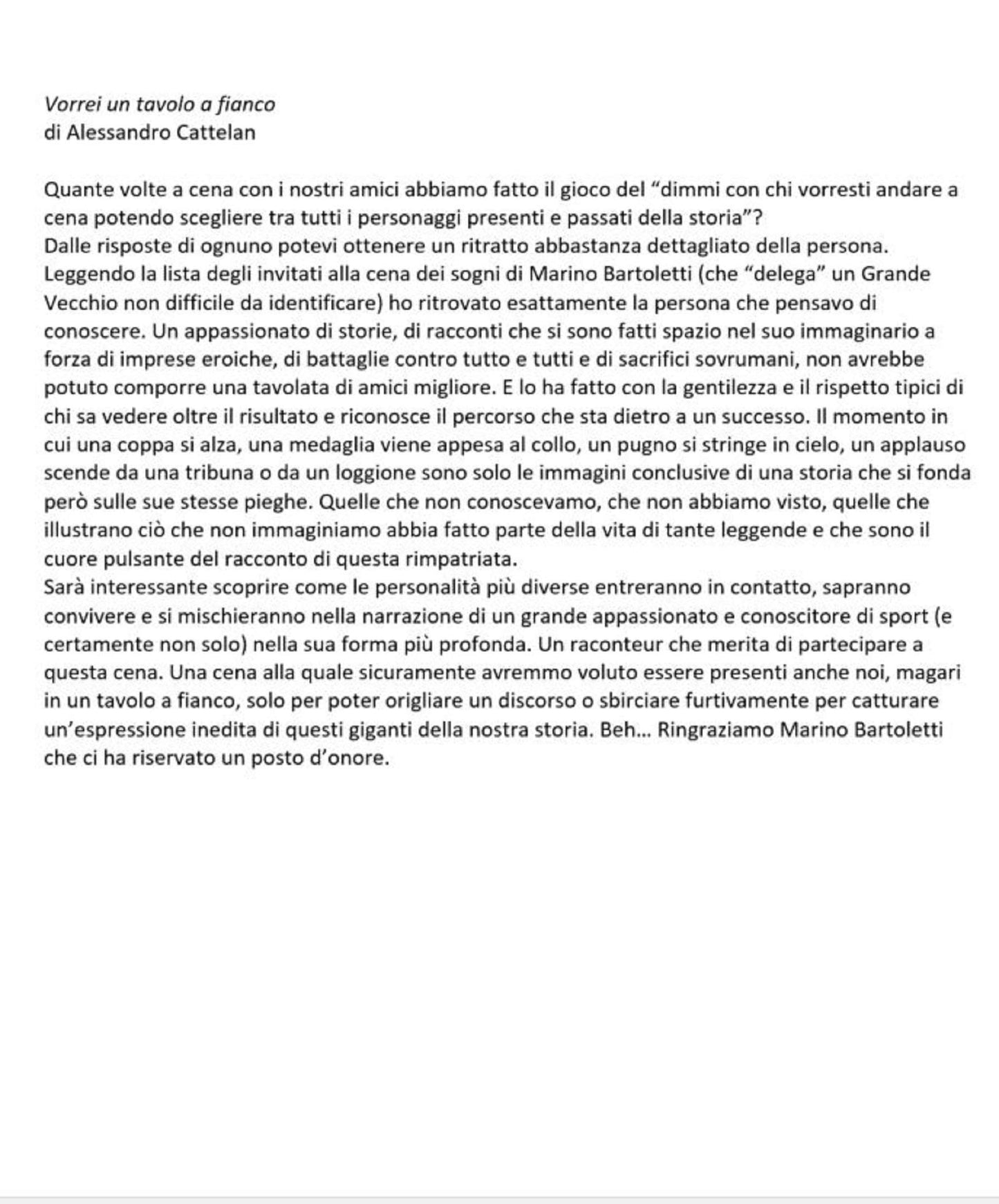 LA CENA DEGLI DEI