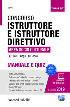 ISTRUTTORE E ISTRUTTORE DIRETTIVO - AREA SOCIO CULTURALE - CAT. C E D