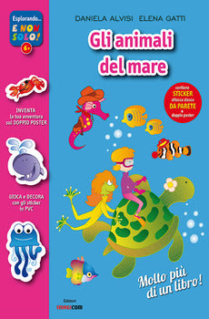 ANIMALI MARE OCEANO. CON ADESIVI. CON POSTER