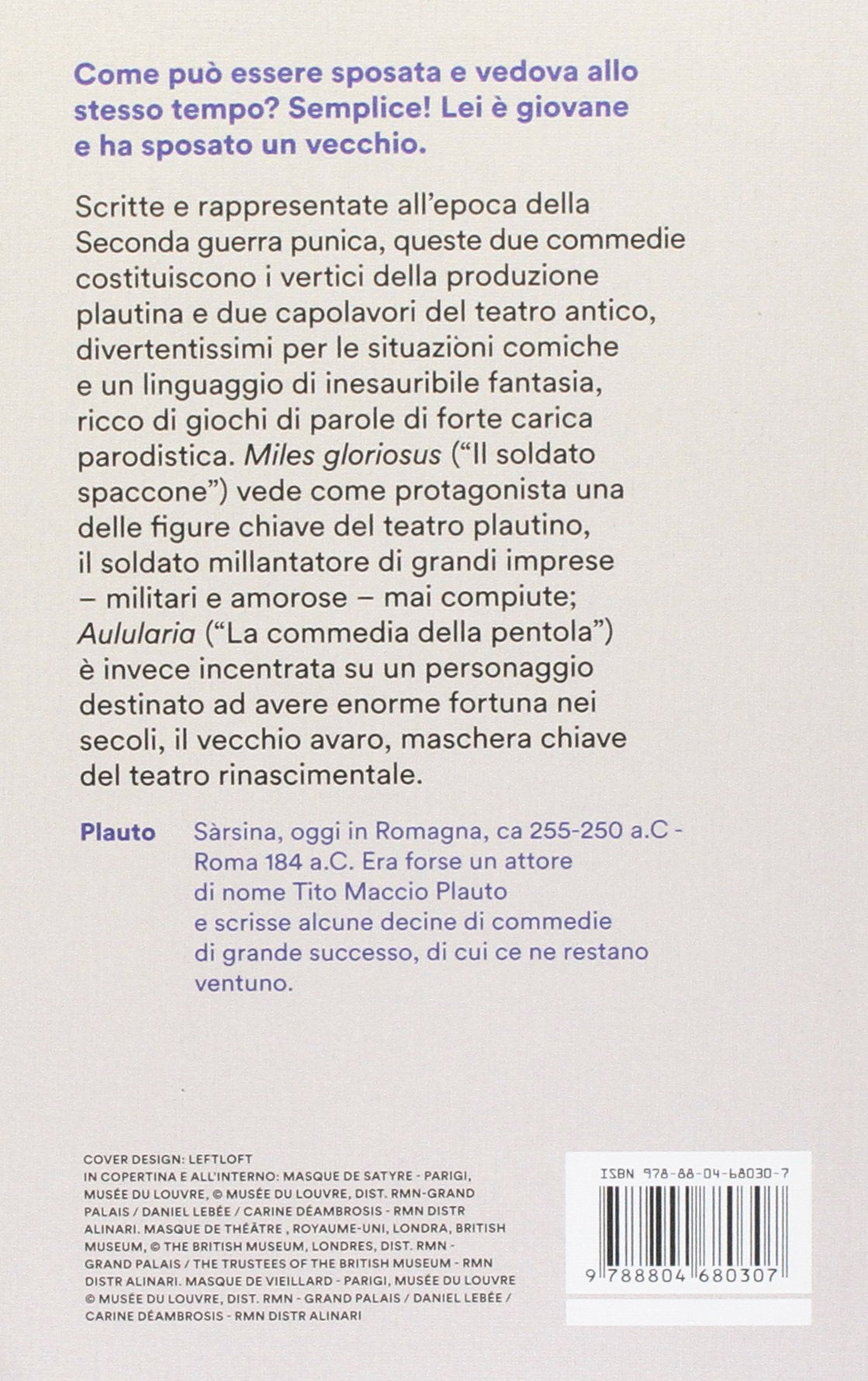 AULULARIA-MILES GLORIOSUS. TESTO LATINO A FRONTE