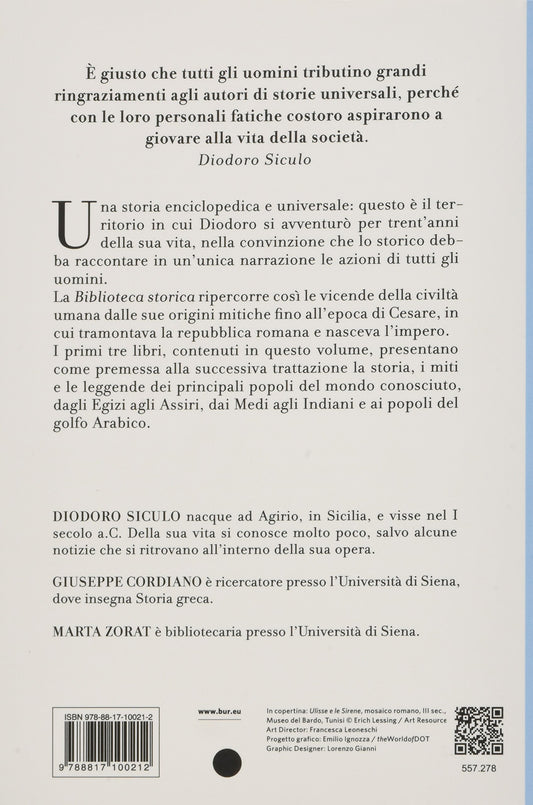 BIBLIOTECA STORICA. TESTO GRECO A FRONTE. VOL. 1: LIBRI I-III
