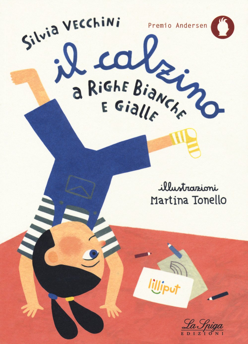IL CALZINO A RIGHE BIANCHE E GIALLE. EDIZ. A COLORI
