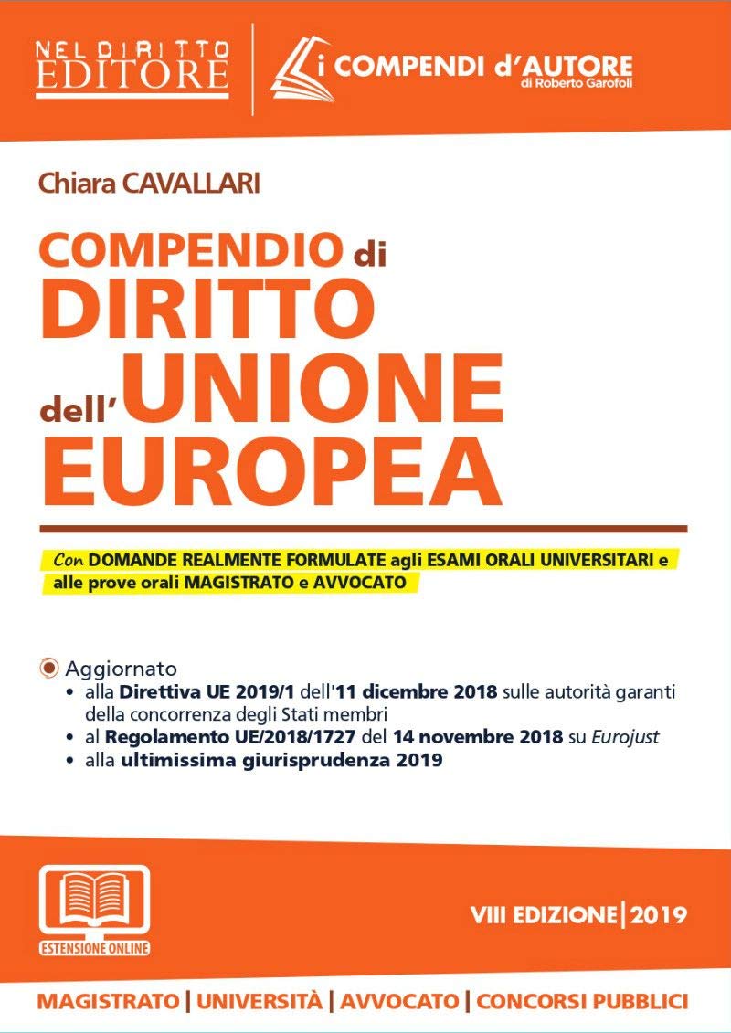 COMPENDIO DI DIRITTO DELL'UNIONE EUROPEA. NUOVA EDIZ.