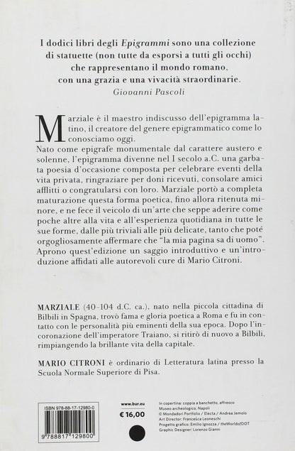 EPIGRAMMI. TESTO LATINO A FRONTE