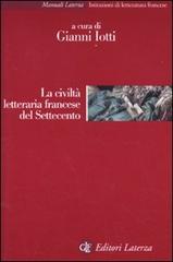 LA CIVILTÀ LETTERARIA FRANCESE DEL SETTECENTO