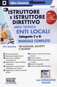 ISTRUTTORE E ISTRUTTORE DIRETTIVO ENTI LOCALI - MANUALE AREA TECNICA - CAT C E D