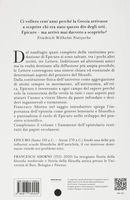 LETTERE SULLA FISICA, SUL CIELO E SULLA FELICITÀ. TESTO GRECO A FRONTE