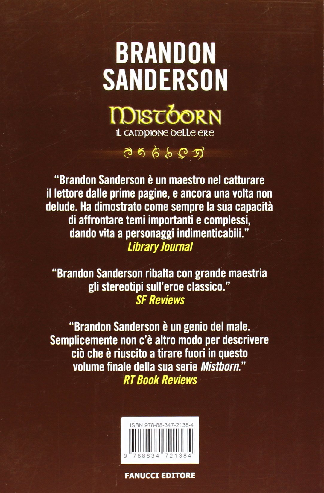 MISTBORN. IL CAMPIONE DELLE ERE. VOL. 3