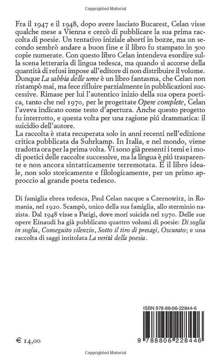 LA SABBIA DELLE URNE. TESTO TEDESCO A FRONTE