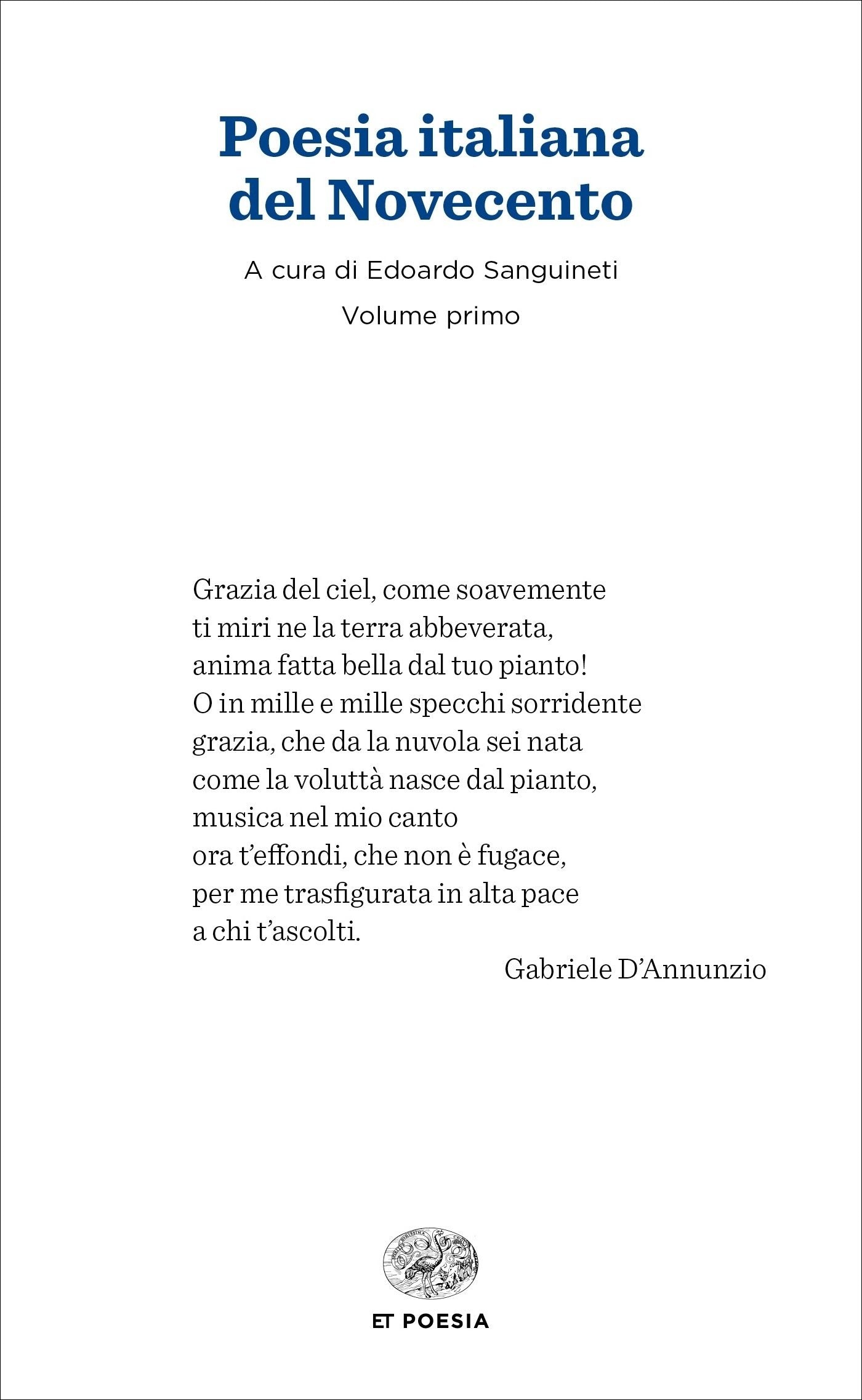 POESIA ITALIANA DEL NOVECENTO