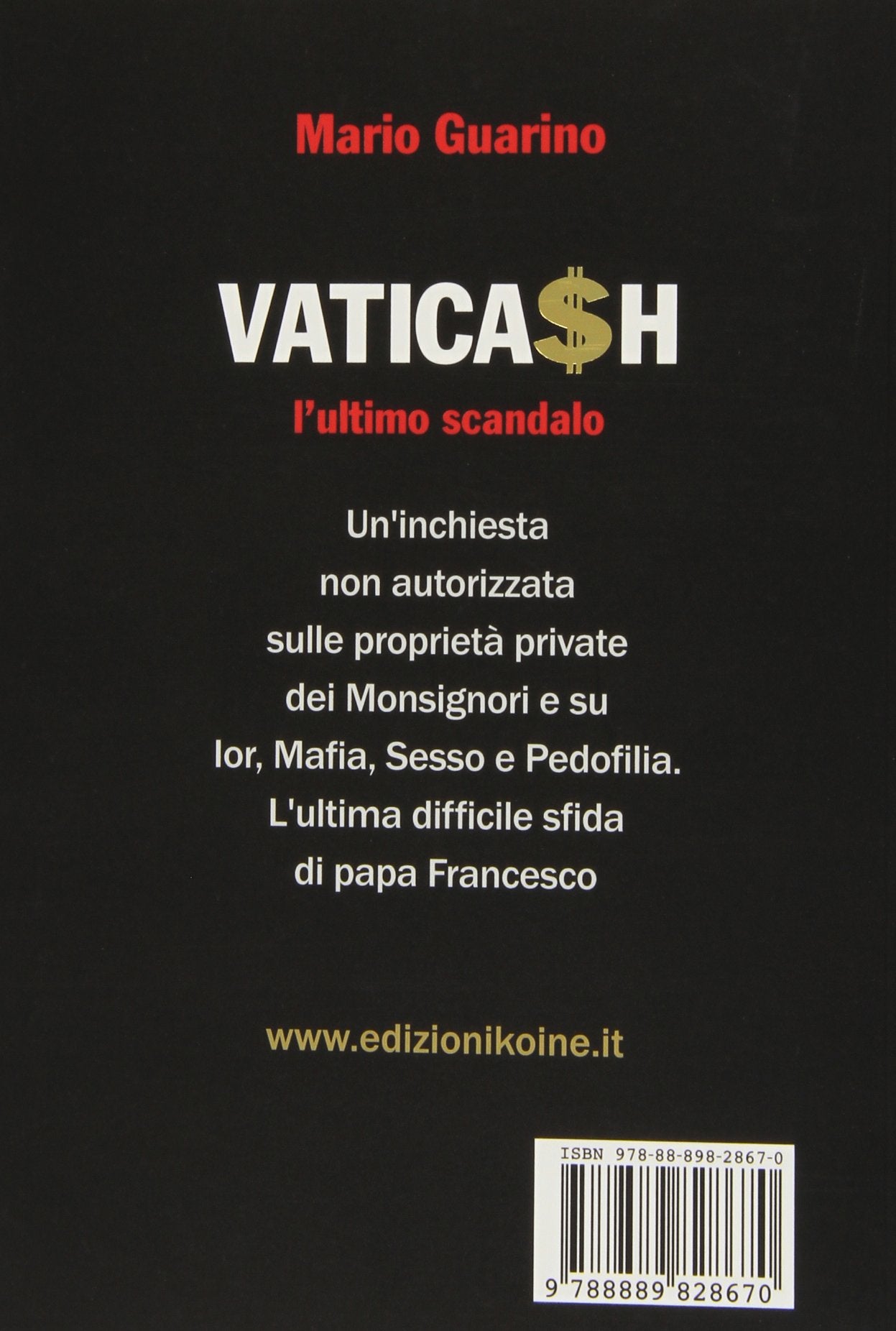 VATICASH. L'ULTIMO SCANDALO
