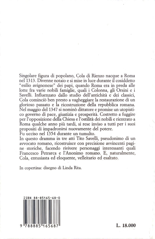 COLA DI RIENZO DRAMMA STORICO