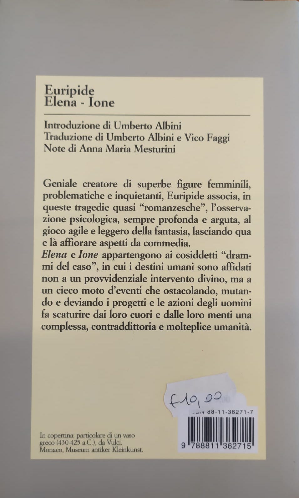 ELENA-IONE. TESTO GRECO A FRONTE