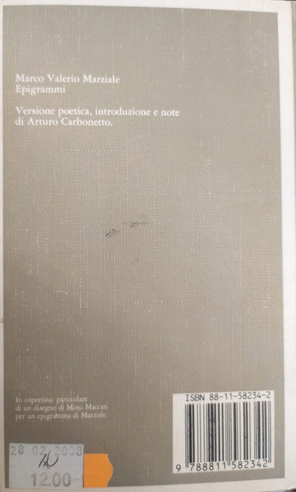 EPIGRAMMI. TESTO LATINO A FRONTE