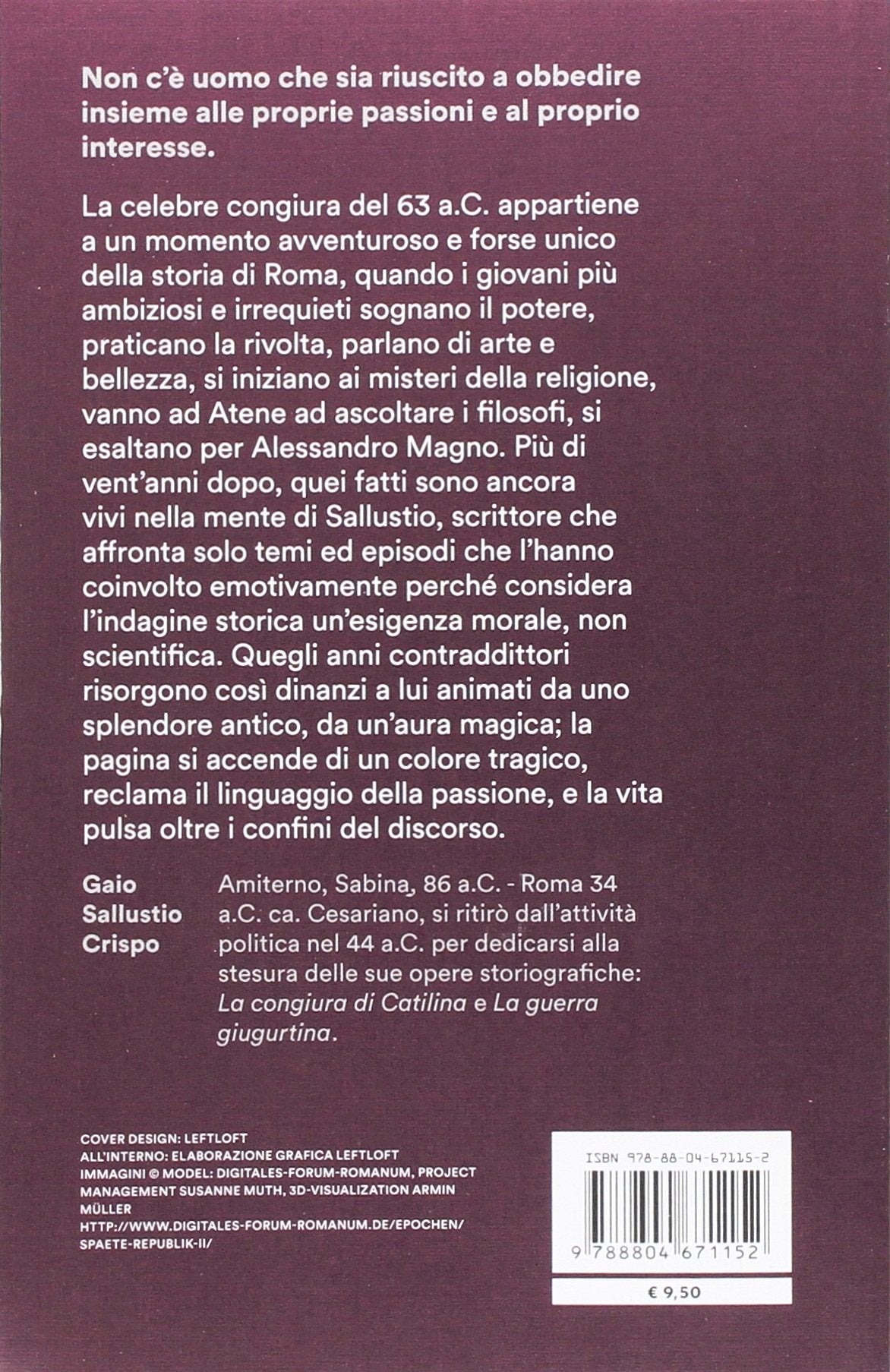 LA CONGIURA DI CATILINA. TESTO LATINO A FRONTE