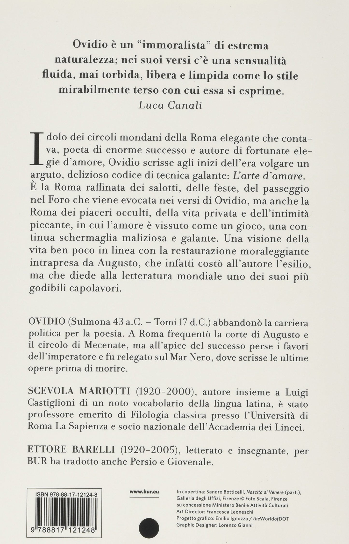 L'ARTE DI AMARE. TESTO LATINO A FRONTE