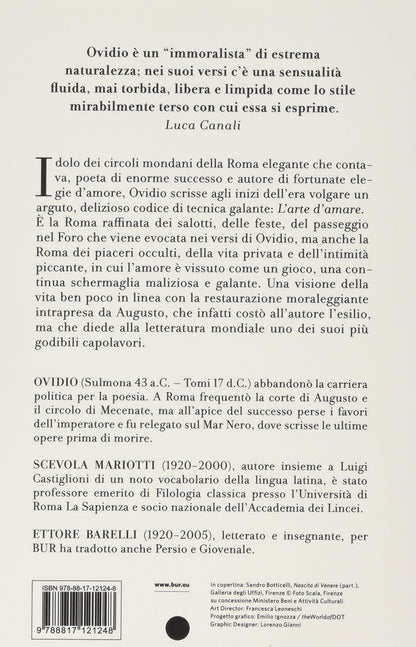 L'ARTE DI AMARE. TESTO LATINO A FRONTE