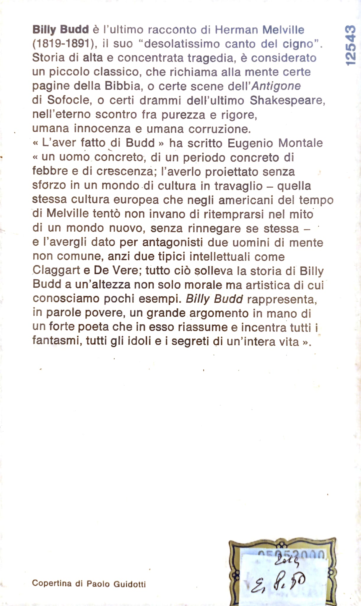 BILLY BUDD, GABBIERE DI PARROCCHETTO