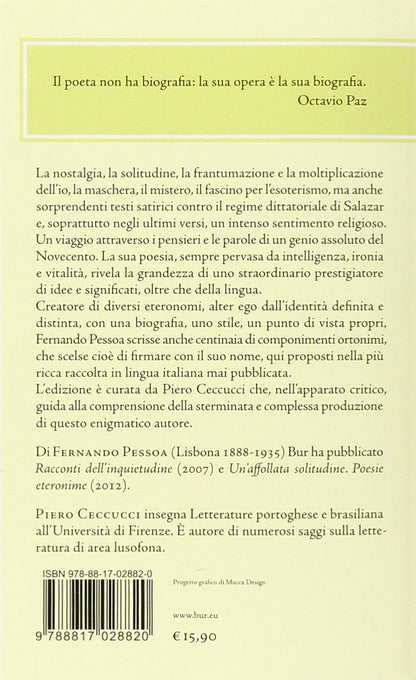 IL MONDO CHE NON VEDO. POESIE ORTONIME. TESTO PORTOGHESE A FRONTE