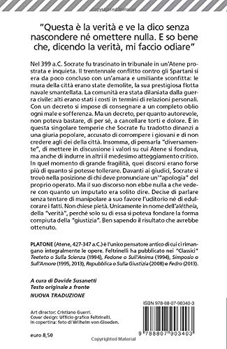 APOLOGIA DI SOCRATE-CRITONE. TESTO ORIGINALE A FRONTE